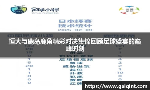 恒大与鹿岛鹿角精彩对决集锦回顾足球盛宴的巅峰时刻