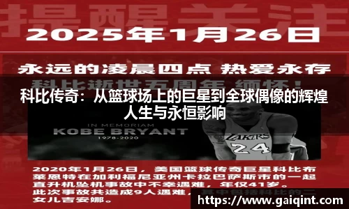 科比传奇：从篮球场上的巨星到全球偶像的辉煌人生与永恒影响